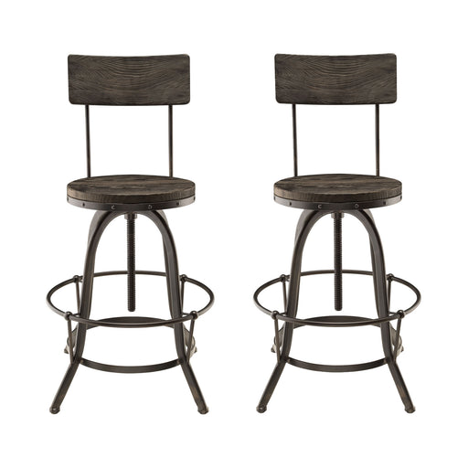 Procure Bar Stool Set of 2 1605-BLK-SET