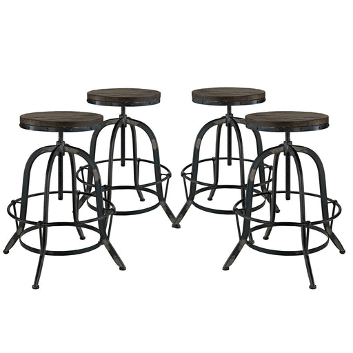 Collect Bar Stool Set of 4 1607-BLK-SET