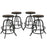 Collect Bar Stool Set of 4 1607-BLK-SET