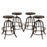 Collect Bar Stool Set of 4 1607-BRN-SET