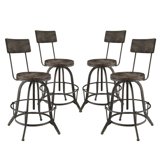 Procure Bar Stool Set of 4 1609-BLK-SET