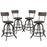 Procure Bar Stool Set of 4 1609-BRN-SET