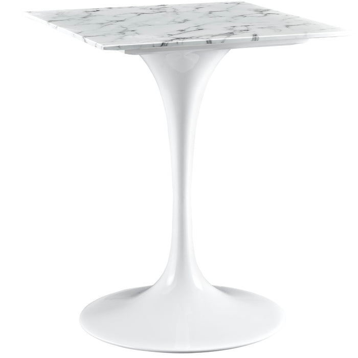 Lippa 24" Artificial Marble Dining Table 1634-WHI