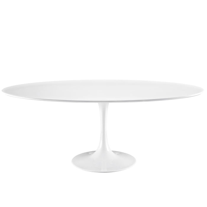 Lippa 78" Oval Wood Top Dining Table 1657-WHI