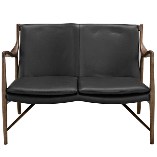 Makeshift Leather Loveseat 1664-WAL-BLK