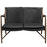 Makeshift Leather Loveseat 1664-WAL-BLK