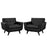 Engage Leather Sofa Set 1665-BLK-SET