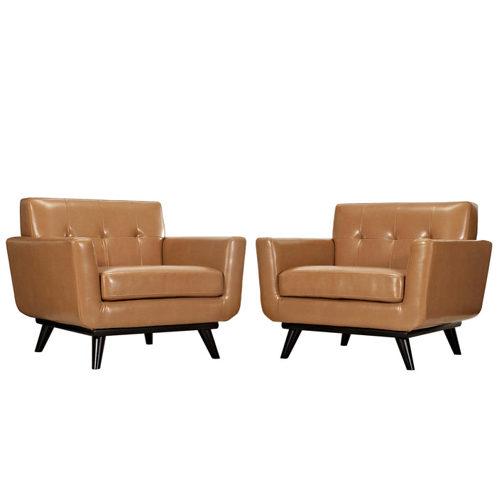 Engage Leather Sofa Set 1665-TAN-SET