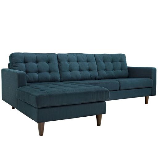 Empress Left-Facing Upholstered Sectional Sofa 1666-AZU