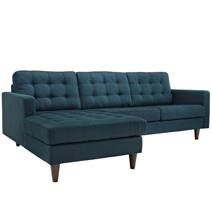 Empress Left-Facing Upholstered Sectional Sofa 1666-AZU