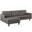 Empress Left-Facing Upholstered Sectional Sofa 1666-GRA