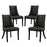 Noblesse Vinyl Dining Chair Set of 4 1678-BLK