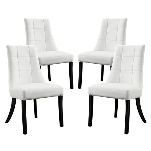 Noblesse Vinyl Dining Chair Set of 4 1678-WHI