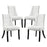 Noblesse Vinyl Dining Chair Set of 4 1678-WHI