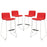 Dive Bar Stool Set of 4 1687-RED