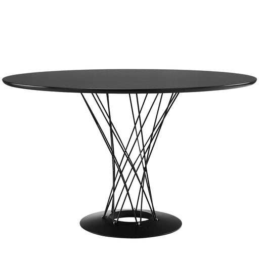 Cyclone Round Wood Top Dining Table 1713-BLK