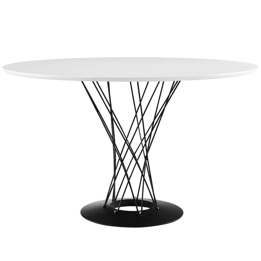 Cyclone Round Wood Top Dining Table 1713-WHI