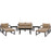 Fortuna 9 Piece Outdoor Patio Sectional Sofa Set 1719-BRN-MOC-SET