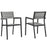 Maine Dining Armchair Outdoor Patio Set of 2 1739-BRN-GRY-SET