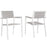 Maine Dining Armchair Outdoor Patio Set of 2 1739-WHI-LGSET