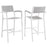 Maine Bar Stool Outdoor Patio Set of 2 1740-WHI-LGR-SET