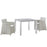 Junction 3 Piece Outdoor Patio Wicker Dining Set 1742-GRY-WHI-SET