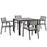 Maine 5 Piece Outdoor Patio Dining Set 1745-BRN-GRY-SET