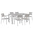 Maine 7 Piece Outdoor Patio Dining Set 1749-WHI-LGR-SET