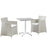 Junction 3 Piece Outdoor Patio Dining Set 1758-GRY-WHI-SET