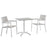 Maine 3 Piece Outdoor Patio Dining Set 1759-WHI-LGR-SET