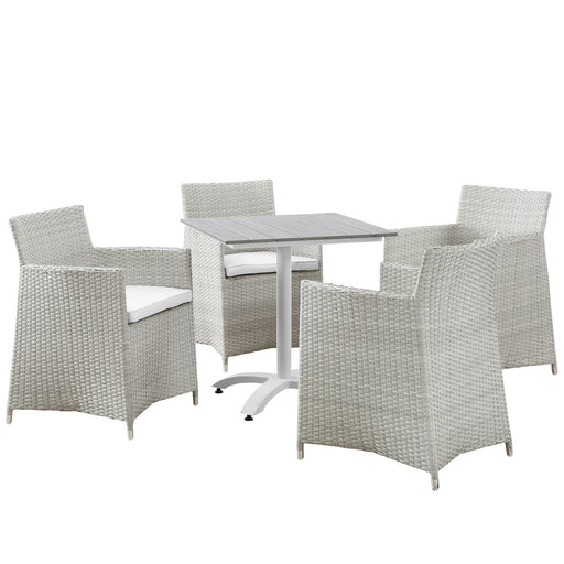 Junction 5 Piece Outdoor Patio Dining Set 1760-GRY-WHI-SET