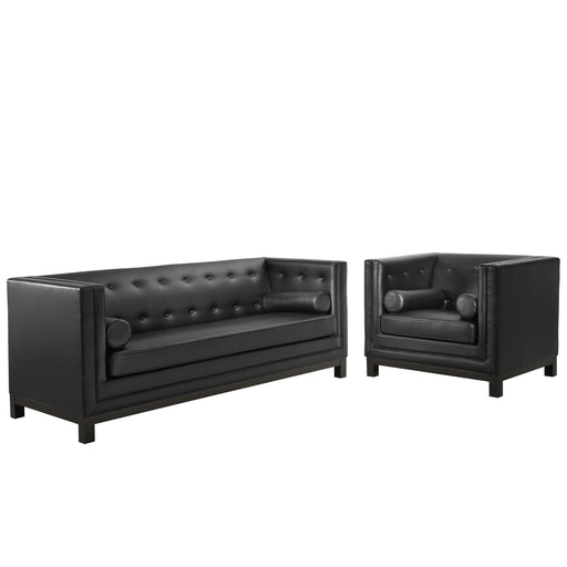 Imperial 2 Piece Living Room Set 1781-BLK-SET