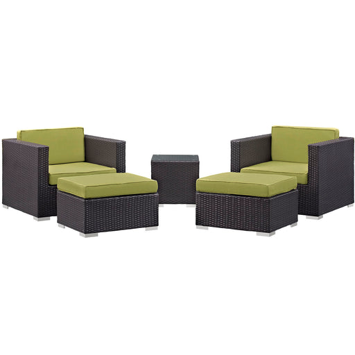 Convene 5 Piece Outdoor Patio Sectional Set 1809-EXP-PESET