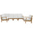 Marina 6 Piece Outdoor Patio Teak Sofa Set 1816-NAT-WHI-SET