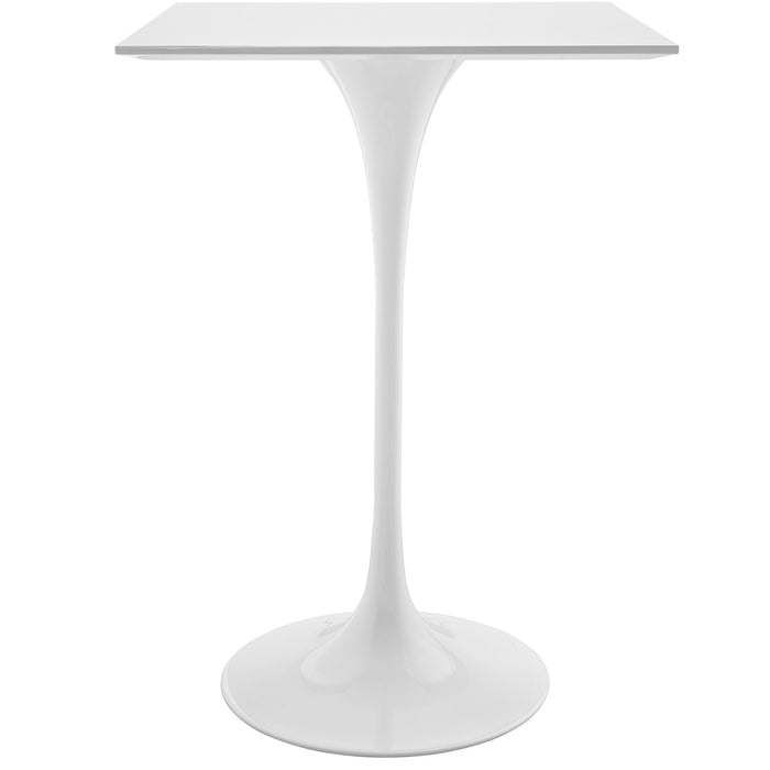 Lippa 28" Square Wood Top Bar Table 1826-WHI