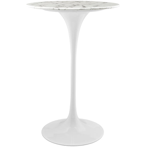 Lippa 28" Artificial Marble Bar Table 1827-WHI