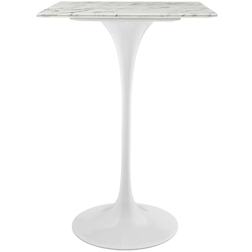 Lippa 28" Artificial Marble Bar Table 1828-WHI