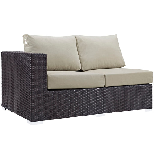 Convene Outdoor Patio Left Arm Loveseat 1842-EXP-BEI