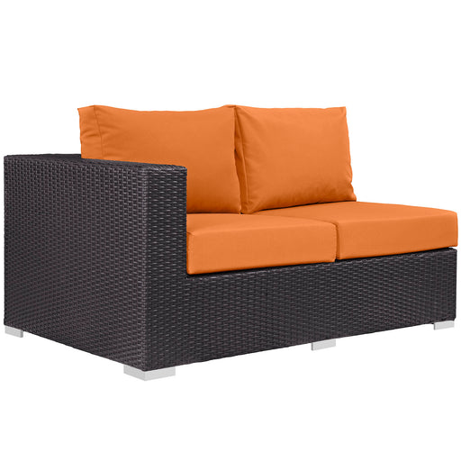 Convene Outdoor Patio Left Arm Loveseat 1842-EXP-ORA