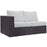 Convene Outdoor Patio Left Arm Loveseat 1842-EXP-WHI