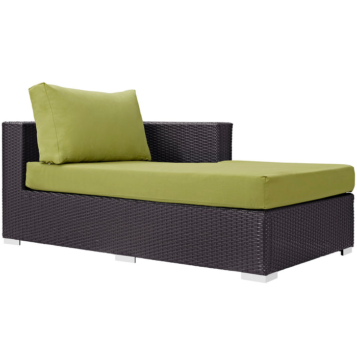 Convene Outdoor Patio Fabric Right Arm Chaise 1843-EXP-PER