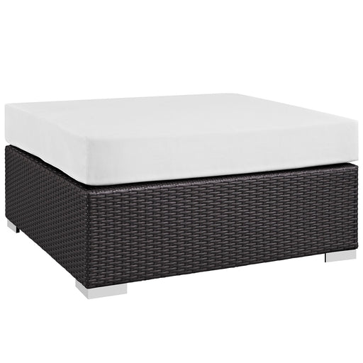 Convene Outdoor Patio Large Square Ottoman 1845-EXP-WHI