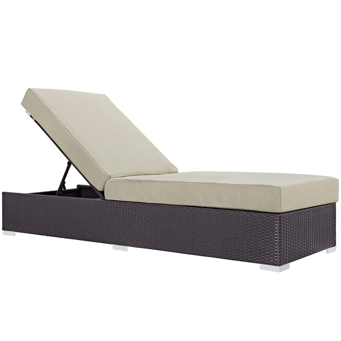 Convene Outdoor Patio Chaise Lounge 1846-EXP-BEI