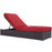 Convene Outdoor Patio Chaise Lounge 1846-EXP-RED