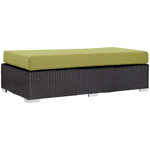 Convene Outdoor Patio Fabric Rectangle Ottoman 1847-EXP-PER