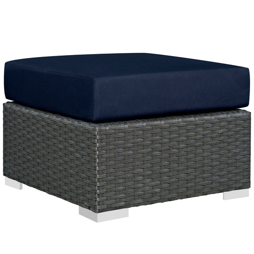 Sojourn Outdoor Patio Sunbrella® Ottoman 1855-CHC-NAV