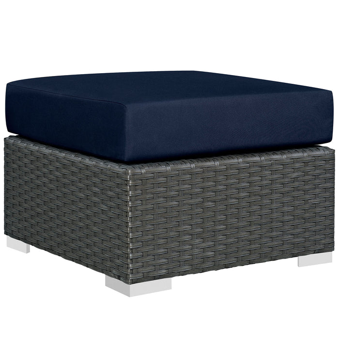 Sojourn Outdoor Patio Sunbrella® Ottoman 1855-CHC-NAV