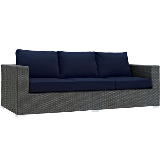 Sojourn Outdoor Patio Sunbrella® Sofa 1860-CHC-NAV