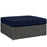 Sojourn Outdoor Patio Sunbrella® Square Ottoman 1861-CHC-NAV