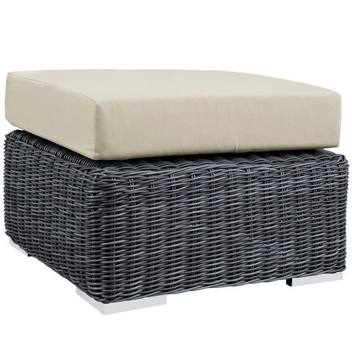 Summon Outdoor Patio Sunbrella® Ottoman 1869-GRY-BEI